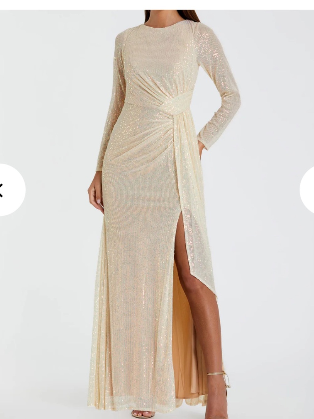 MacDuggal Pearl Sequin Gown 26715